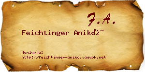 Feichtinger Anikó névjegykártya